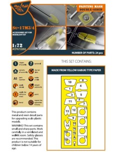 Su-17M3/4 double-sided painting mask for Modelsvit kit 