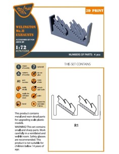 Welington Mk.II exhausts for Airfix kits 
