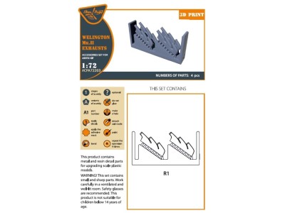 Welington Mk.II exhausts for Airfix kits 