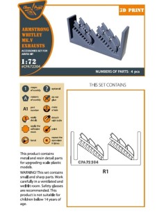 Armstrong Whitley Mk.V exhausts for Airfix kits 