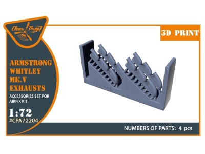 Armstrong Whitley Mk.V exhausts for Airfix kits 