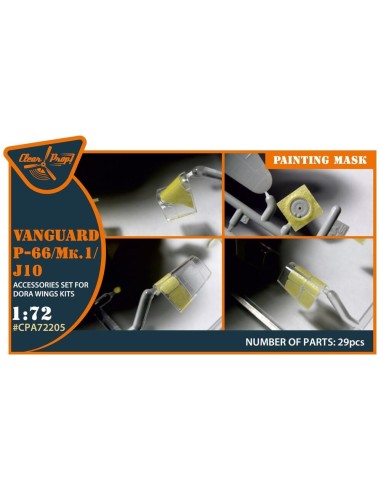 Vanguard P-66/Mk.1/J10 painting mask for Dora Wings kit 