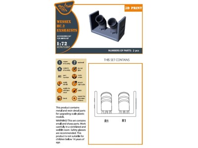Wessex HC.2 Exhausts for Airfix kit 
