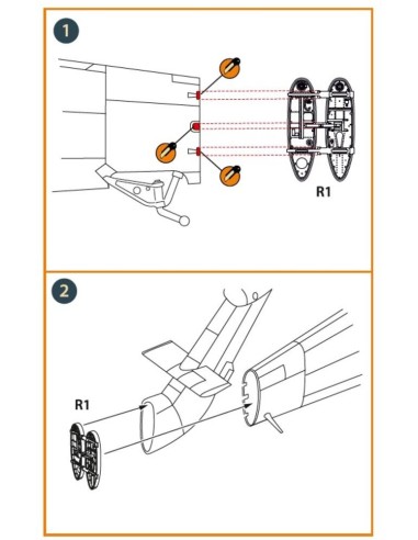 Wessex HC.2 Tail hinge for Airfix kit 