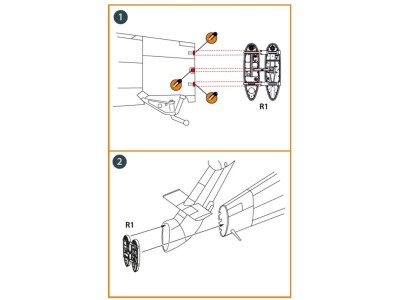 Wessex HC.2 Tail hinge for Airfix kit 