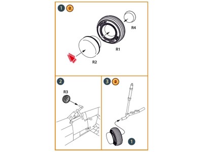 Wessex HC.2 Wheel set type 2 for Airfix kit 
