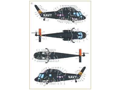 UH-2/SH-2 Seasprite (early version) technical stencils 