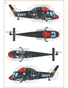 UH-2/SH-2 Seasprite (early version) technical stencils  2