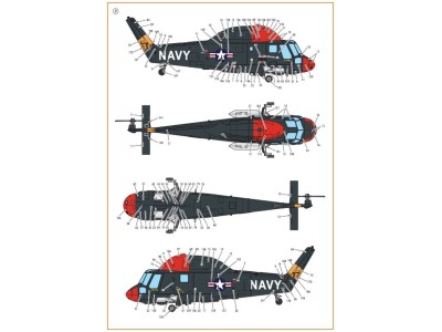 UH-2/SH-2 Seasprite (early version) technical stencils 