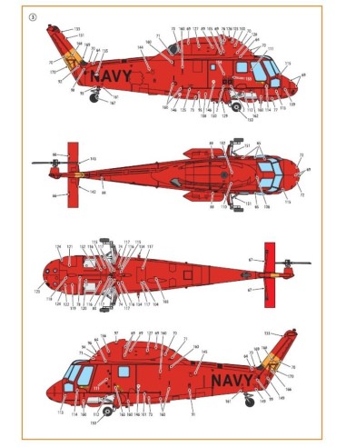 UH-2/SH-2 Seasprite (early version) technical stencils 