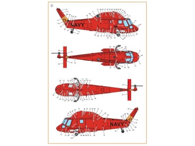 UH-2/SH-2 Seasprite (early version) technical stencils 