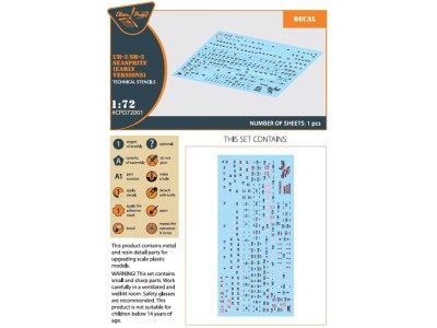 UH-2/SH-2 Seasprite (early version) technical stencils 
