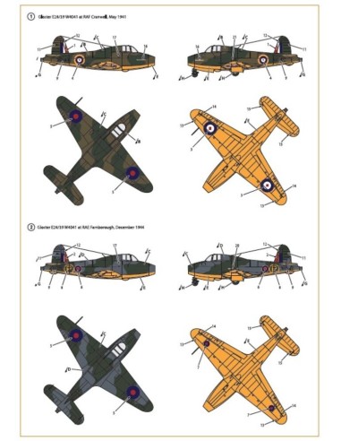Gloster E28/39 Pioneer decal set 