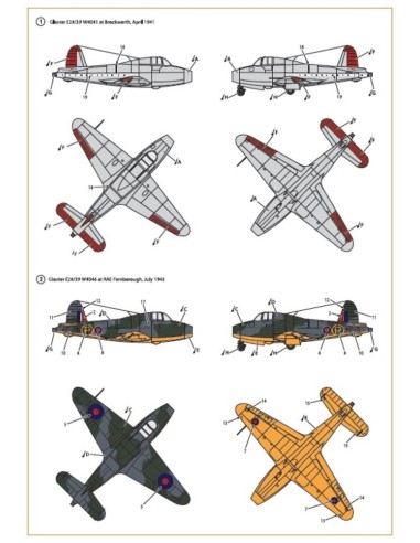 Gloster E28/39 Pioneer decal set 