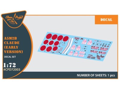 A5M2b Claude (early version) decal set for CP kit CP72006 