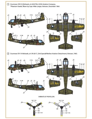 OV-1 A/JOV-1A Mohawk decal set 
