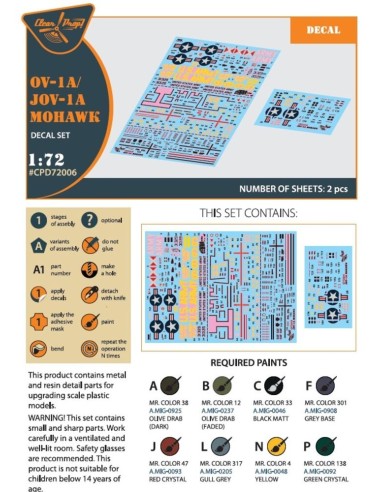 OV-1 A/JOV-1A Mohawk decal set 
