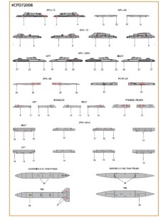 MiG-23ML, MLA, MLD, P, MLAE standard stencils for CP kits and other  2