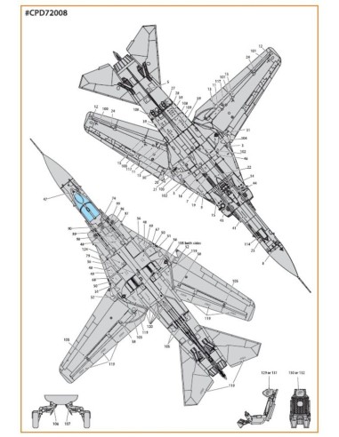 MiG-23ML, MLA, MLD, P, MLAE standard stencils for CP kits and other 