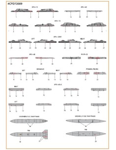 MiG-23ML, MLA, MLD, P, MLAE standard english stencils for CP kits and other 