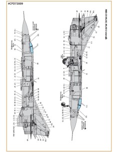 MiG-23ML, MLA, MLD, P, MLAE standard english stencils for CP kits and other  2