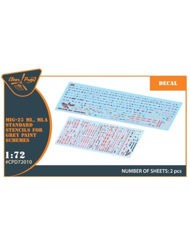 MiG-23ML, MLA standard stencils for grey paint schemes for CP kits and other 