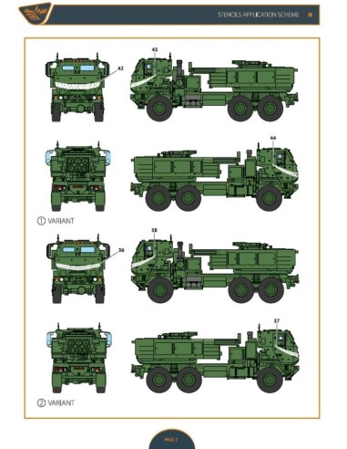 M142 Himars in Ukrainian Armed Forces decal set for Foreart, Meng, Dragon kits 