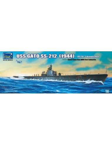 USS Gato SS-212 Fleet Submarine (1944)+ +OS2U-3 Kingfisher Floatplane 