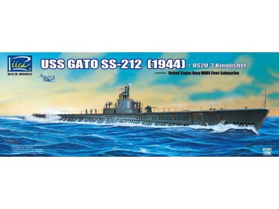USS Gato SS-212 Fleet Submarine (1944)+ +OS2U-3 Kingfisher Floatplane 