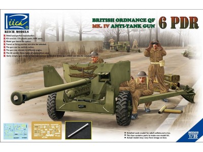 Ordanance QF 6-Pdr.MK.IV Late War Infant Anti-tank Gun(w/Metal gun Barrel 
