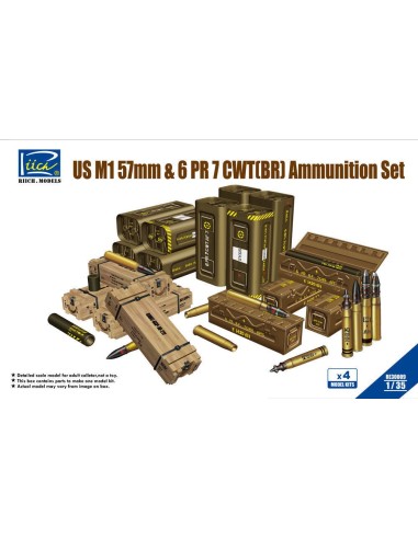 US M1 57mm&6PR 7cwt(BR)Ammunition Set(Mo (Model Kits x4) 