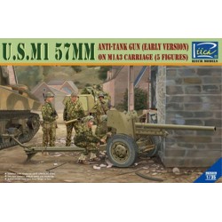 U.S.M1 57mm anti-tank Gun early version on M1A3 Carriage w/Crews (5 figu 