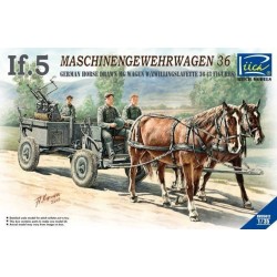 WWII German IF-5 Horse Drawn MG Wagon with Zwillingslafette 