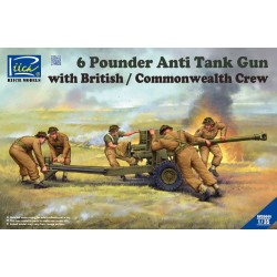 6 Pounder Anti Tank Gun with British Commonwealth Crew 