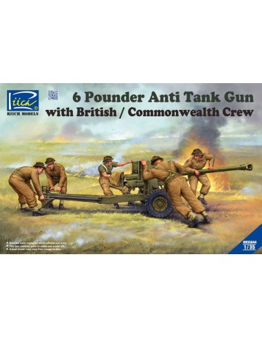 6 Pounder Anti Tank Gun with British Commonwealth Crew 