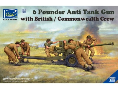 6 Pounder Anti Tank Gun with British Commonwealth Crew 