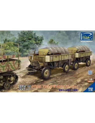 German Hf.7 steel field wagen (trailer) with resin parts (Dual pack) 