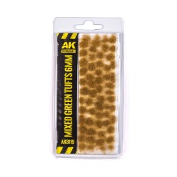 Mixed Green Tufts  6mm  2