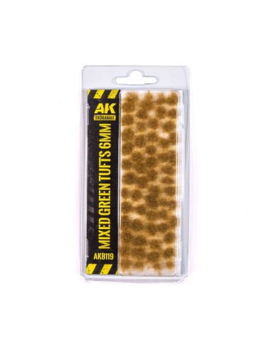 Mixed Green Tufts  6mm 