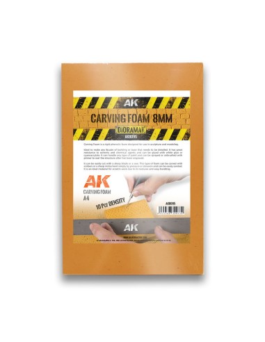 CARVING FOAM 8MM A4 SIZE (305 x 228 MM) 
