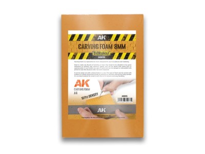 CARVING FOAM 8MM A4 SIZE (305 x 228 MM) 