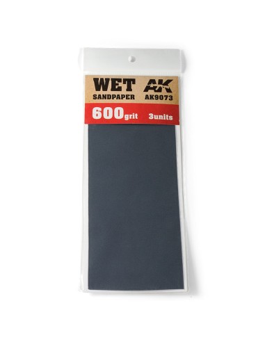 Wet Sandpaper 600 Grit. 3 units 