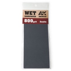 Wet Sandpaper 800 Grit. 3 units 