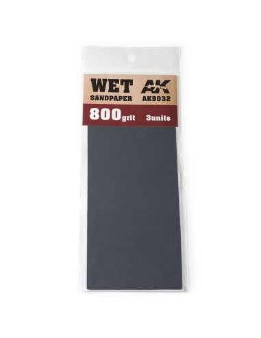 Wet Sandpaper 800 Grit. 3 units 