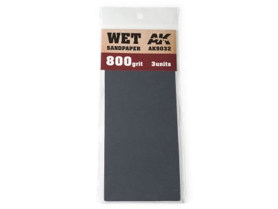 Wet Sandpaper 800 Grit. 3 units 