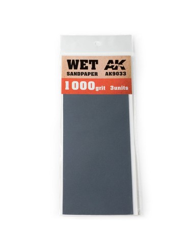 Wet Sandpaper 1000 Grit. 3 units 