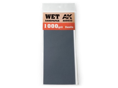Wet Sandpaper 1000 Grit. 3 units 