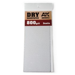 Dry Sandpaper 800 Grit. 3 units 
