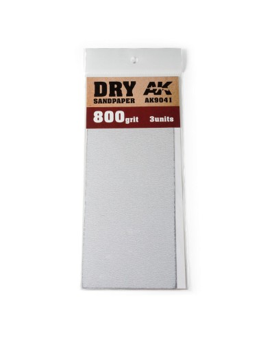 Dry Sandpaper 800 Grit. 3 units 