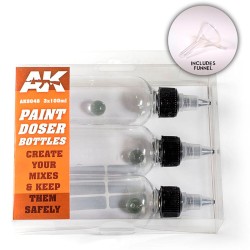 Paint Doser Bottles 3x100 ml 